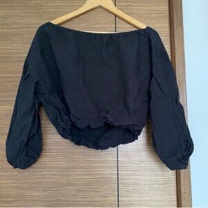 Dominique Healy Black Cropped Top